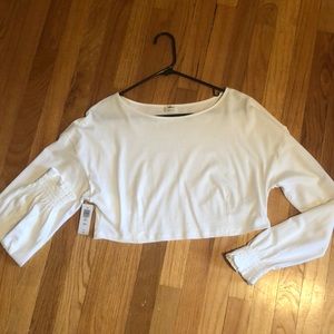 Aritzia cropped long sleeve shirt